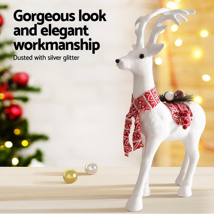 Christmas Reindeer 60Cm Glitter Deer Ornaments Party Decorations