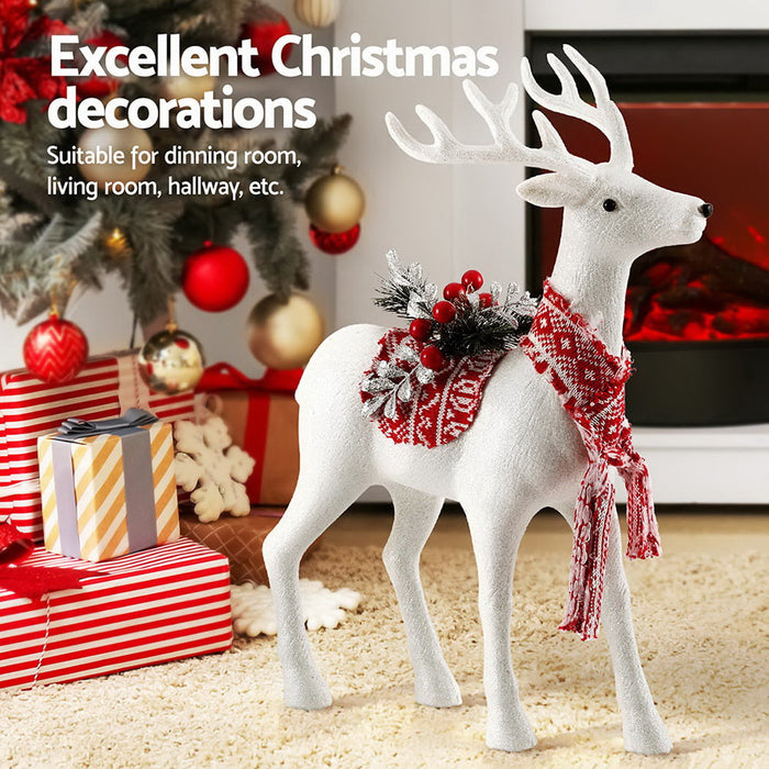 Christmas Reindeer 45Cm Glitter Deer Ornaments Party Decorations