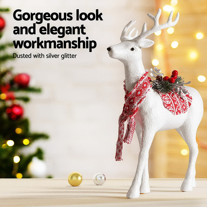 Christmas Reindeer 45Cm Glitter Deer Ornaments Party Decorations