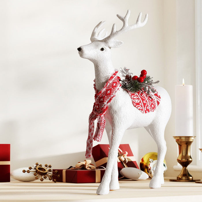 Christmas Reindeer 45Cm Glitter Deer Ornaments Party Decorations