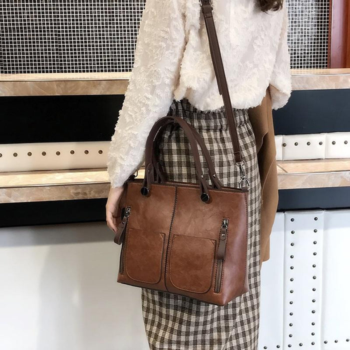 Stylish Brown Pu Shoulder Bag For Women