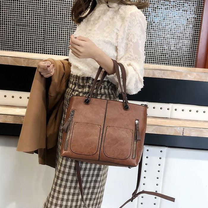 Stylish Brown Pu Shoulder Bag For Women