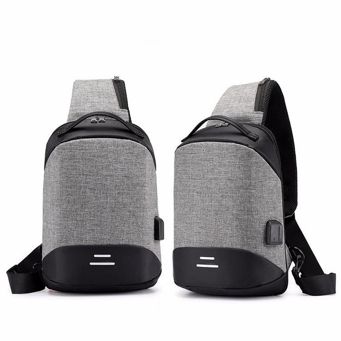 Versatile Oxford Shoulder Bag With Earphone & Usb