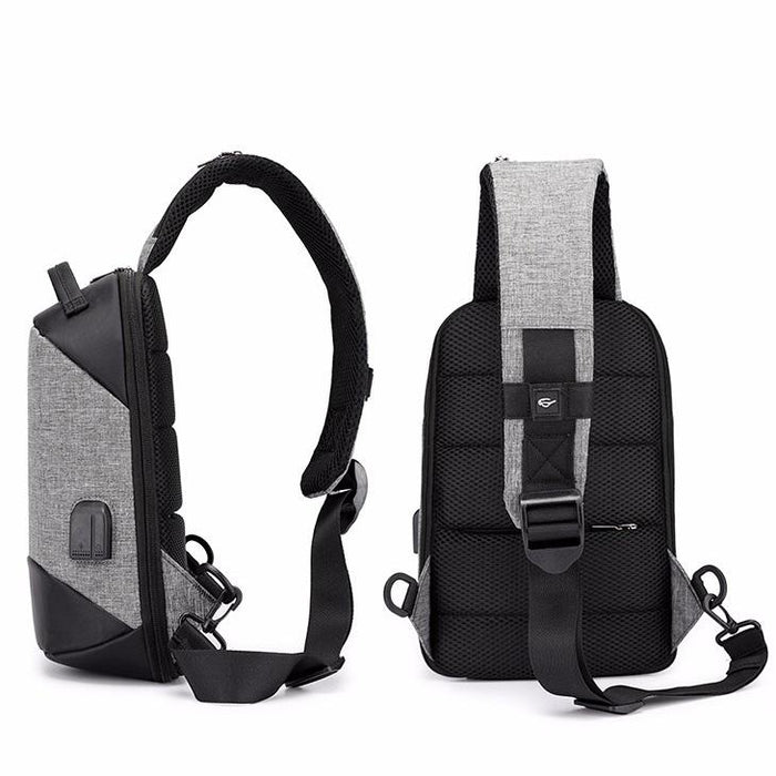 Versatile Oxford Shoulder Bag With Earphone & Usb