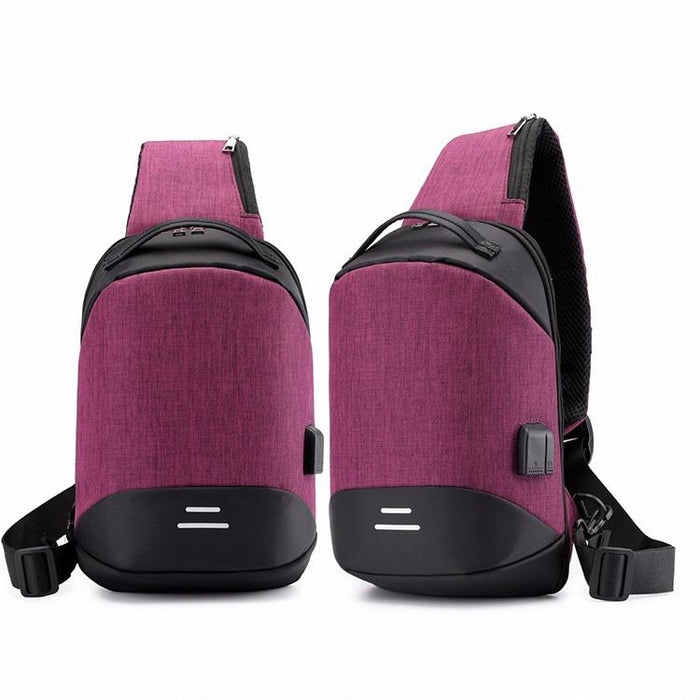 Versatile Oxford Shoulder Bag With Earphone & Usb