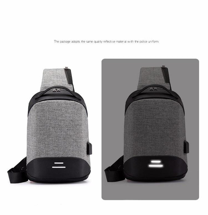 Versatile Oxford Shoulder Bag With Earphone & Usb