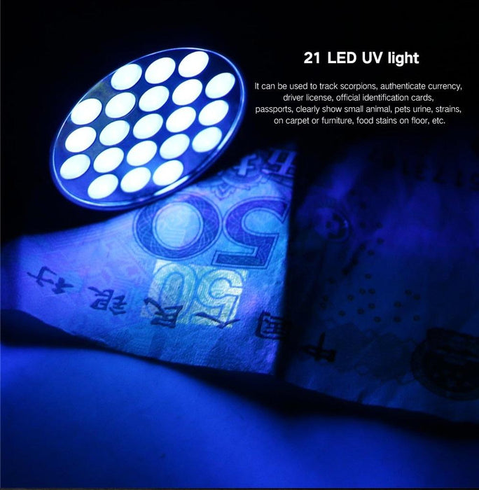 21 Led Uv Torch For Pet Stains & Urine Detection