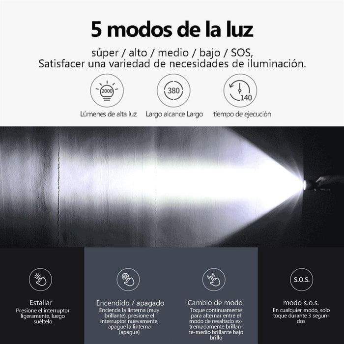 Waterproof Rechargeable Flashlight Ipx7