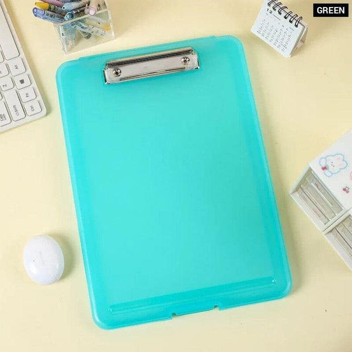 A4 File Storage Box With Writing Board Folder Clip
