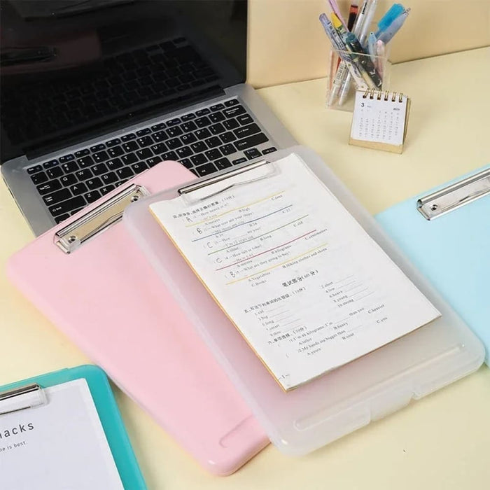 A4 File Storage Box With Writing Board Folder Clip