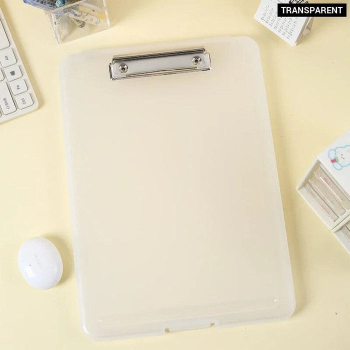 A4 File Storage Box With Writing Board Folder Clip