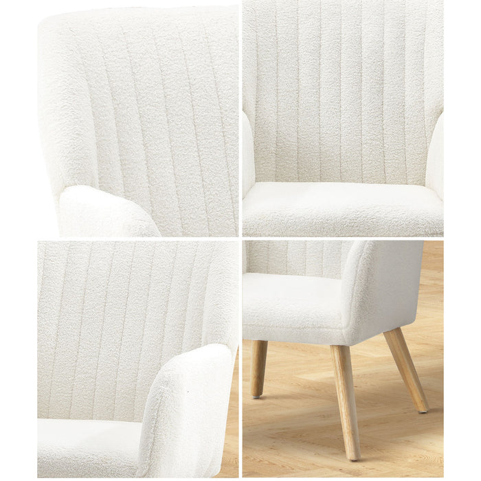 Armchair Lounge Sofa Chair Sherpa Accent Chairs Armchairs Couches White