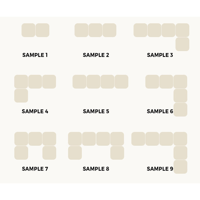 1 Seater Boucle Modular Ottoman Lounge Chair Armless Tofu Green