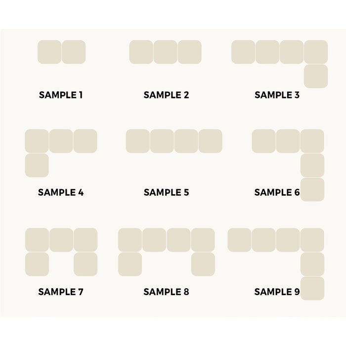 1 Seater Boucle Modular Ottoman Lounge Chair Armless Tofu White