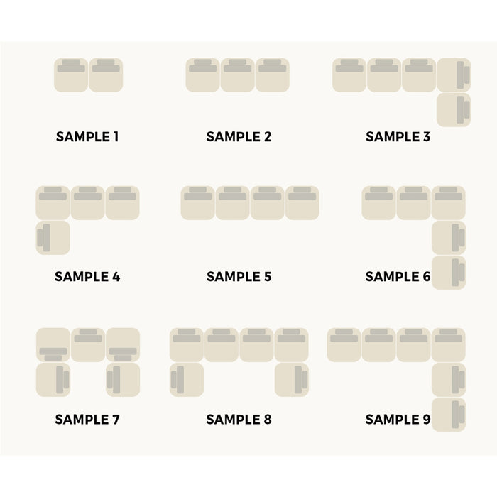 2 Seater Boucle Modular Sofa Lounge Chair Armless Tofu Back Green