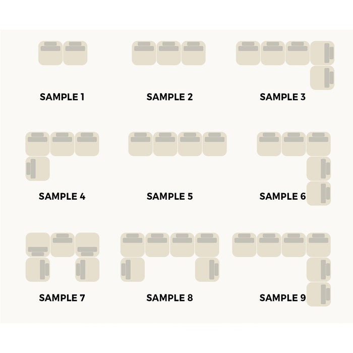 1 Seater Boucle Modular Sofa Lounge Chair Armless Tofu Back White