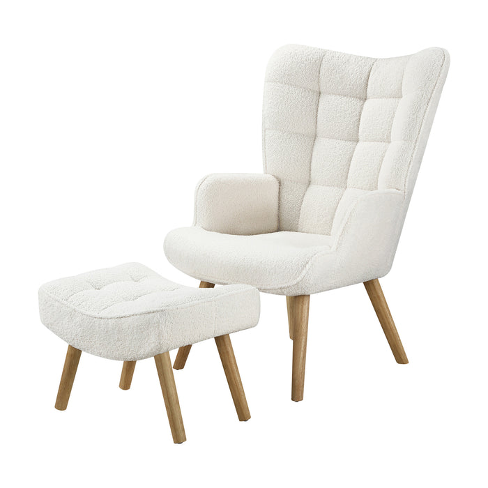Armchair Lounge Chair Ottoman Accent Armchairs Sherpa Sofa Chairs White
