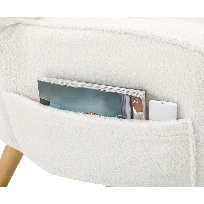 2X 360 Swivel Recliner Armchair Lounge Ottoman Chair With Stool Sherpa