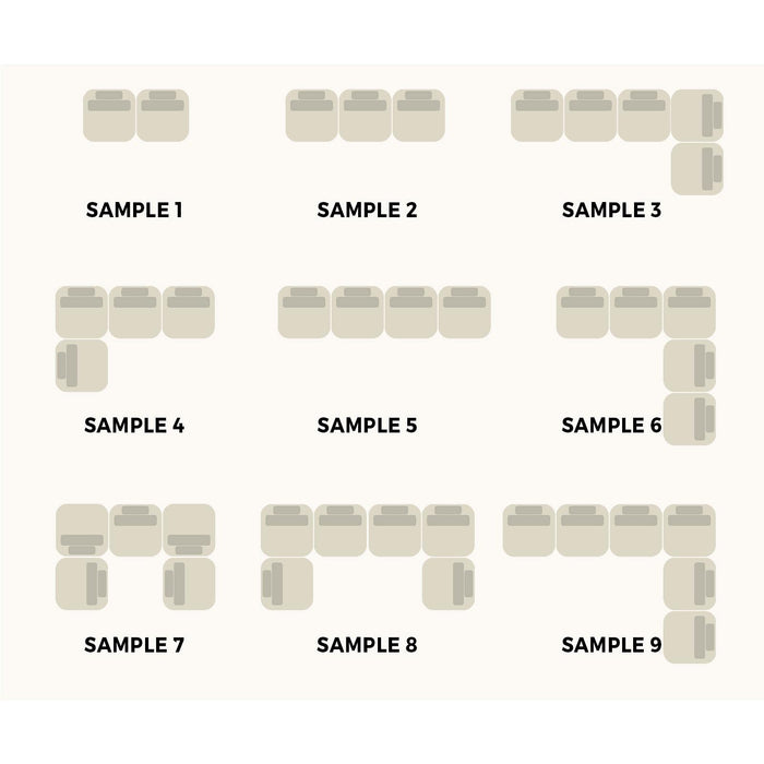 1 Pack Modular Sofa Lounge Chair Armless Tofu Back Linen Fabric Grey