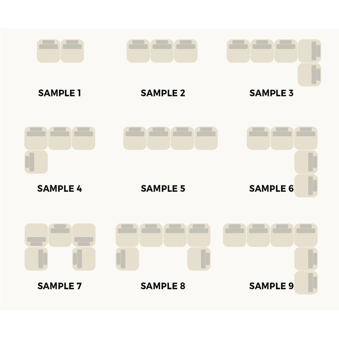 3Pcs Modular Sofa Lounge Chair Armless Tofu Back Sherpa Green