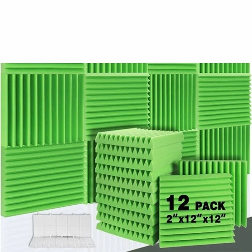 Acoustic Foam Panels 12 Pcs Sound Proof Insulation House