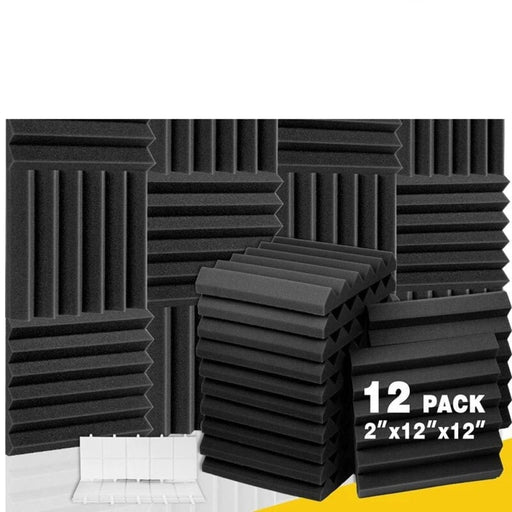 Acoustic Foam Panels 12pack Studio Soundproofing Wall Tiles