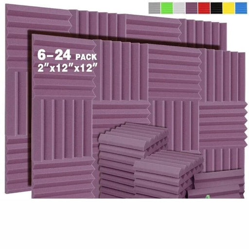 Acoustic Foam Panels 6 - 24 Pcs Soundproofing Home Studio
