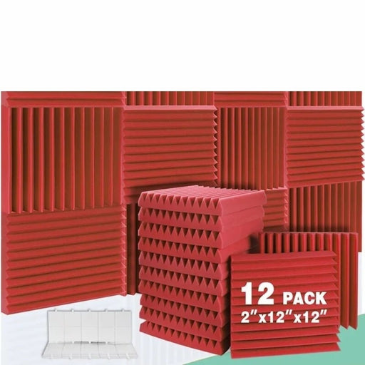 Acoustic Foam Panels Sound Absorbing 12 Pcs House Isolation