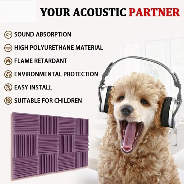Acoustic Studio Foam Panels 12 Pcs Sound Proof Broadband