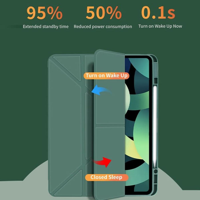 Acrylic 2 In 1 y Fold Smart Leather Tablet Case For Ipad