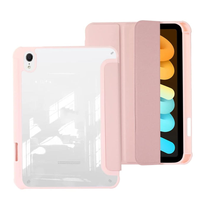 Acrylic 3 Folding Leather Tablet Case For Ipad 10th Gen