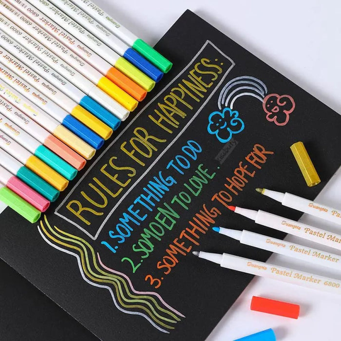 Acrylic Pastel Marker Pens 12 24 36 Colours Graffiti Glass