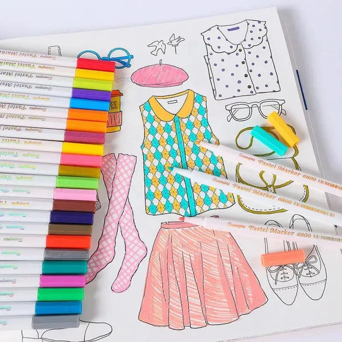 Acrylic Pastel Marker Pens 12 24 36 Colours Graffiti Glass