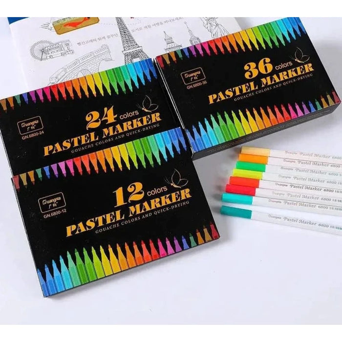Acrylic Pastel Marker Pens 12 24 36 Colours Graffiti Glass