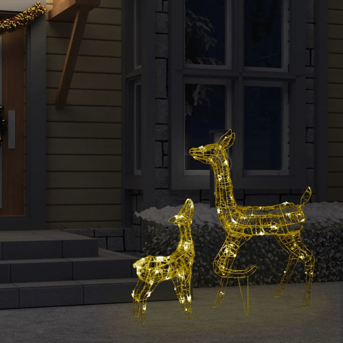 Acrylic Reindeer Family Christmas Decoration 160 Led Warm