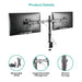 Activiva Ergolife Dual Monitor Screen Double Joint Arm