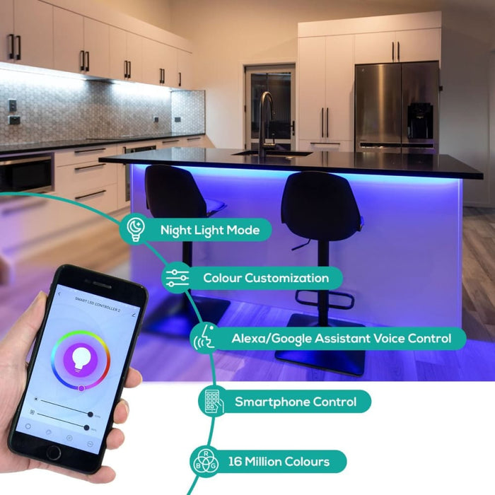 Activiva 2m Ip65 Smart Rgb & Warm White Led Strip Lights