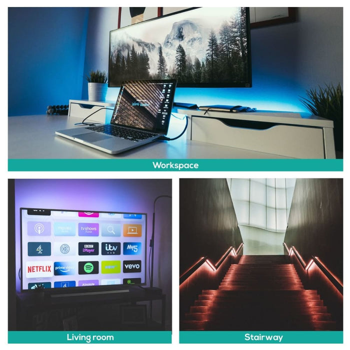 Activiva 5m Ip65 Smart Rgb & Warm White Led Strip Lights