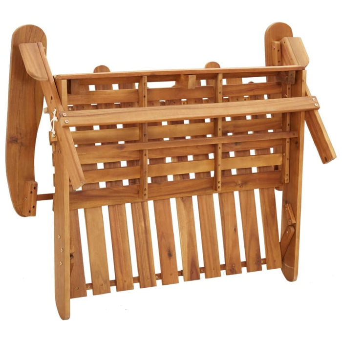 Adirondack Garden Bench with Cushions 126 Cm Solid Wood