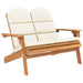 Adirondack Garden Bench with Cushions 126 Cm Solid Wood