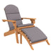 Adirondack Garden Chair with Footrest Solid Wood Acacia