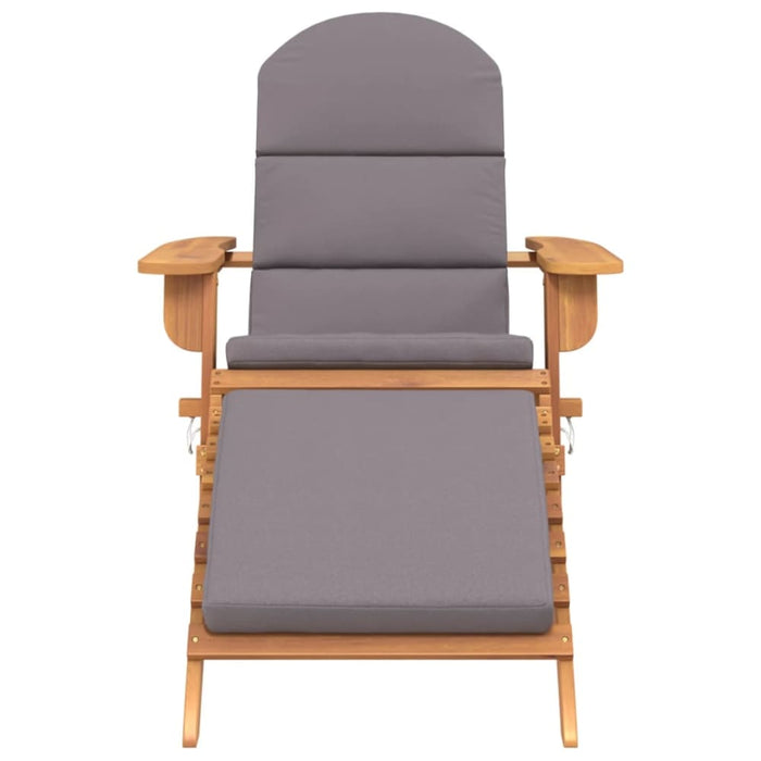 Adirondack Garden Chair with Footrest Solid Wood Acacia