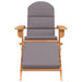 Adirondack Garden Chair with Footrest Solid Wood Acacia