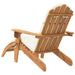 Adirondack Garden Chair With Footrest Solid Wood Acacia