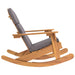 Adirondack Rocking Chair with Cushions Solid Wood Acacia