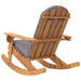 Adirondack Rocking Chair with Cushions Solid Wood Acacia