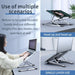 Adjustable Aluminum Cooling Pad Laptop Stand for Macbook