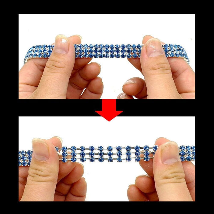 Adjustable Bling Christmas Rhinestone Dog Collar Bone