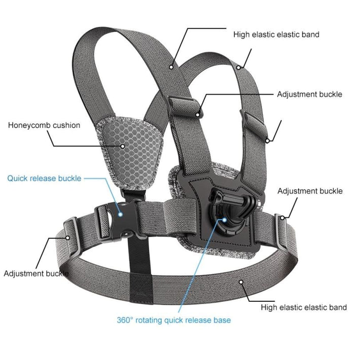 Adjustable Body Mount Belt Chest Strap With And Screw