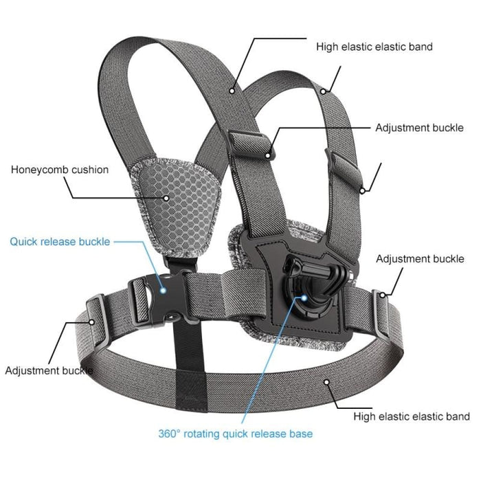 Adjustable Body Mount Belt Chest Strap With And Screw
